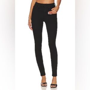 Mother High Waisted Looker Skinny in Black Hawk